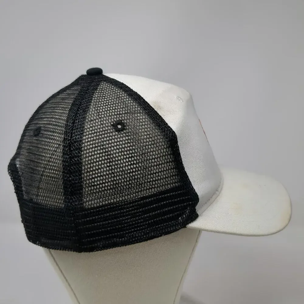 True Religion Trucker Hat White One Size Rainbow Logo Mesh Back Snapback Hat